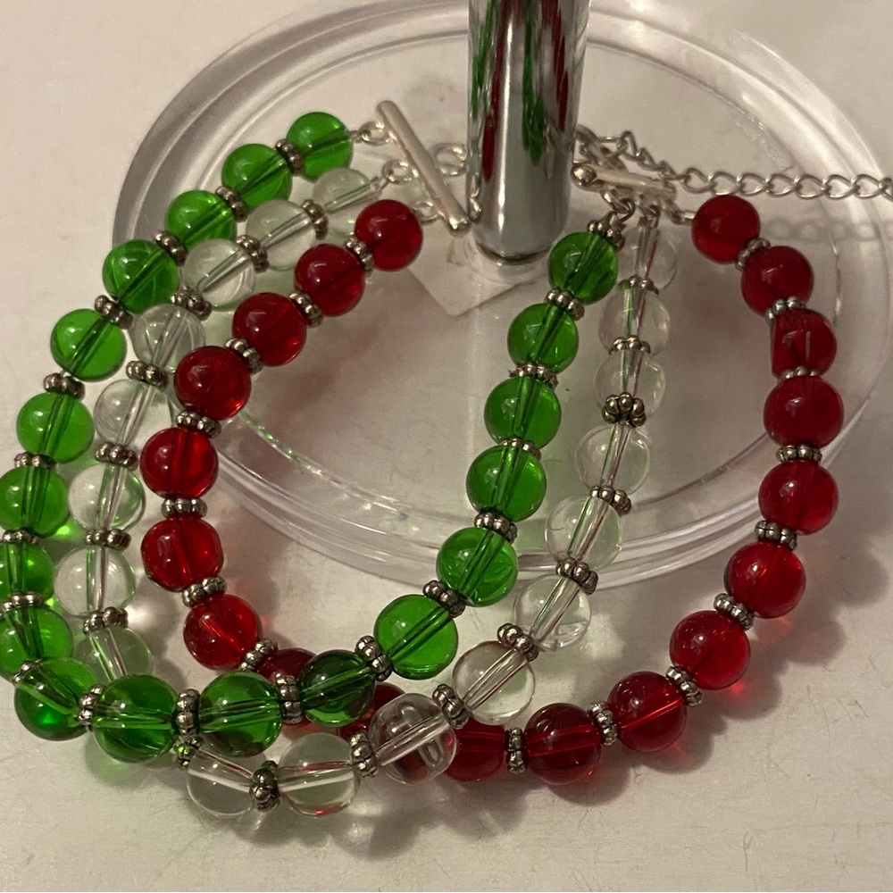 Triple strand Christmas bracelet  FINAL